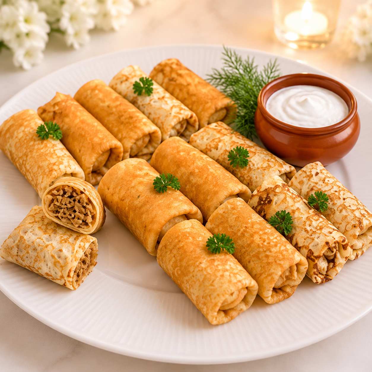 Блинчики с мясом