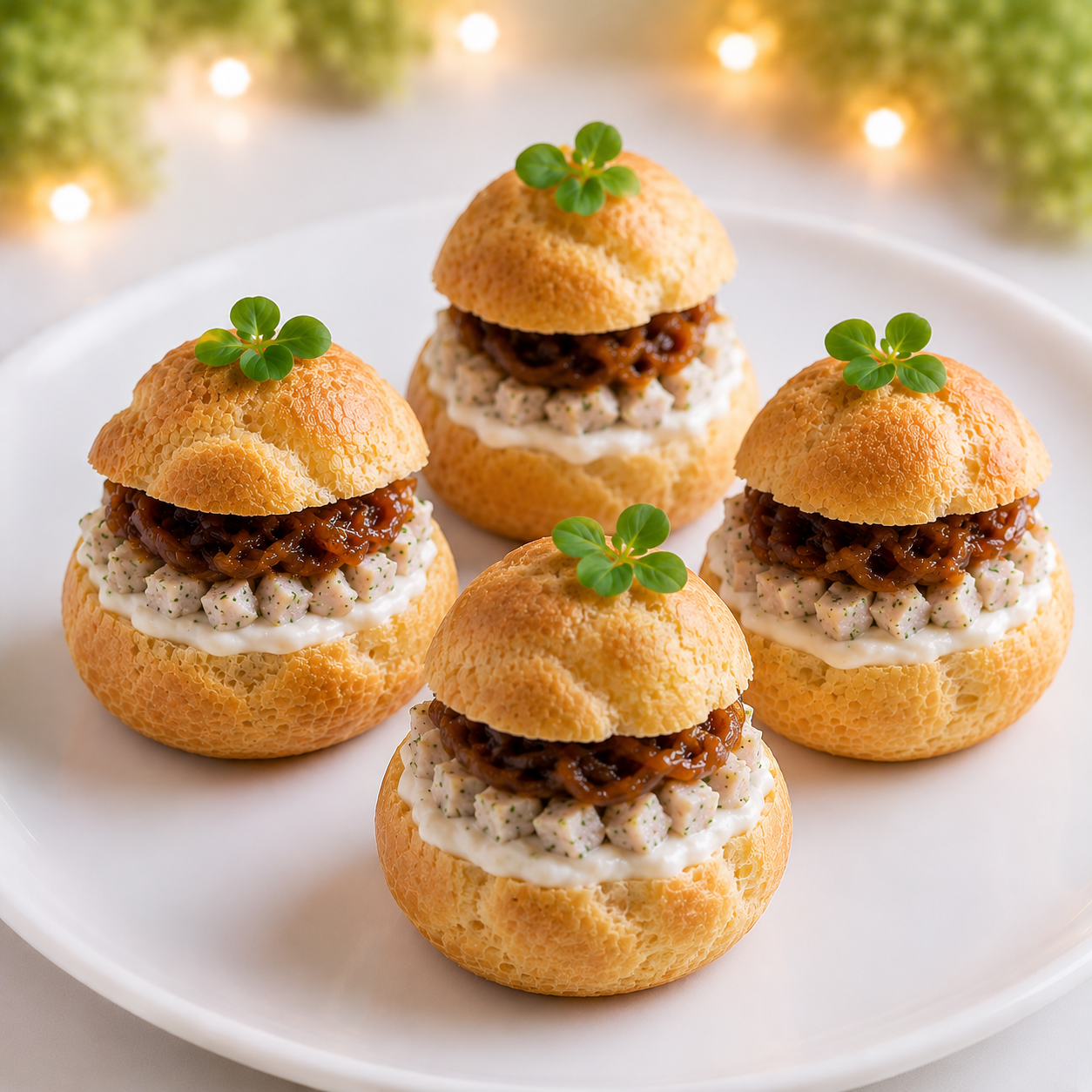 С кальмаром и луком конфи