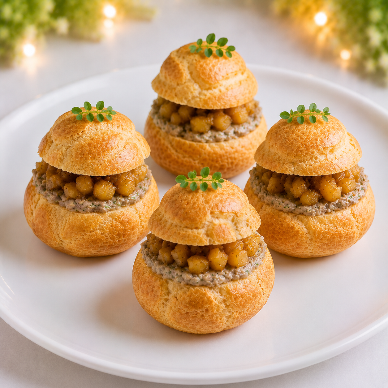 С куриной печенью и яблоком